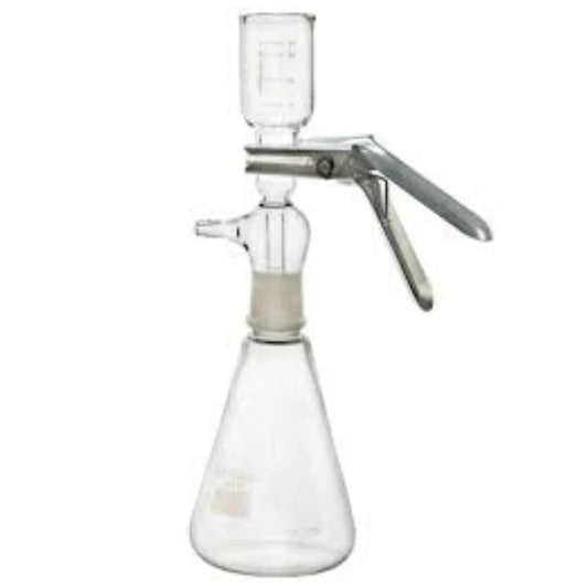 All Glass Filtration Assembly (includes 4 pieces: 2L vacuum flask, 47mm glass frit funnel,  1L funnel top, clamp)