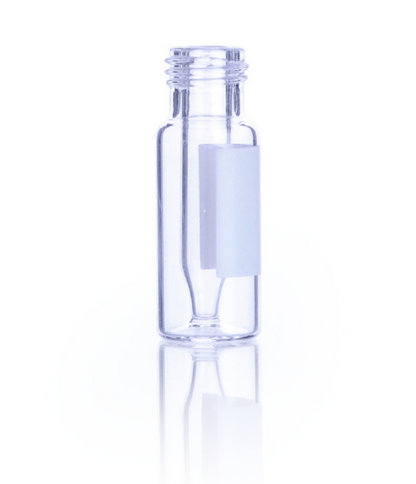 Clear Glass Vials with fused insert 0.35 ml and ID patch HPLC Autosampler Vials with PTFE Caps with Silicon Septa 100 Vials