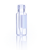 Clear Glass Vials with fused insert 0.35 ml and ID patch HPLC Autosampler Vials with PTFE Caps with Silicon Septa 100 Vials